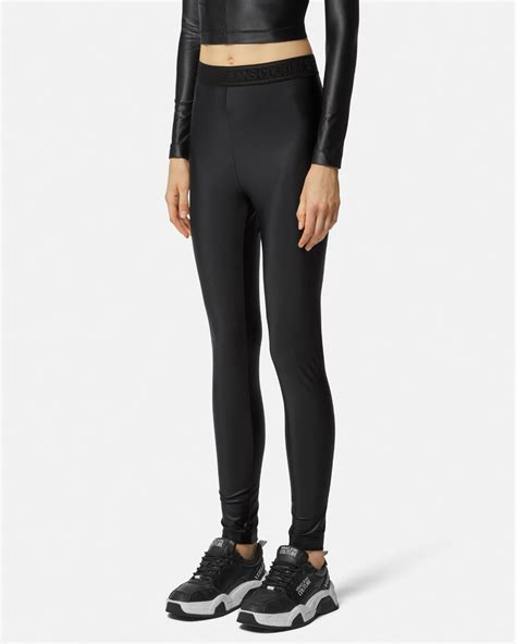 legghins versace|Logo Leggings Black,Print .